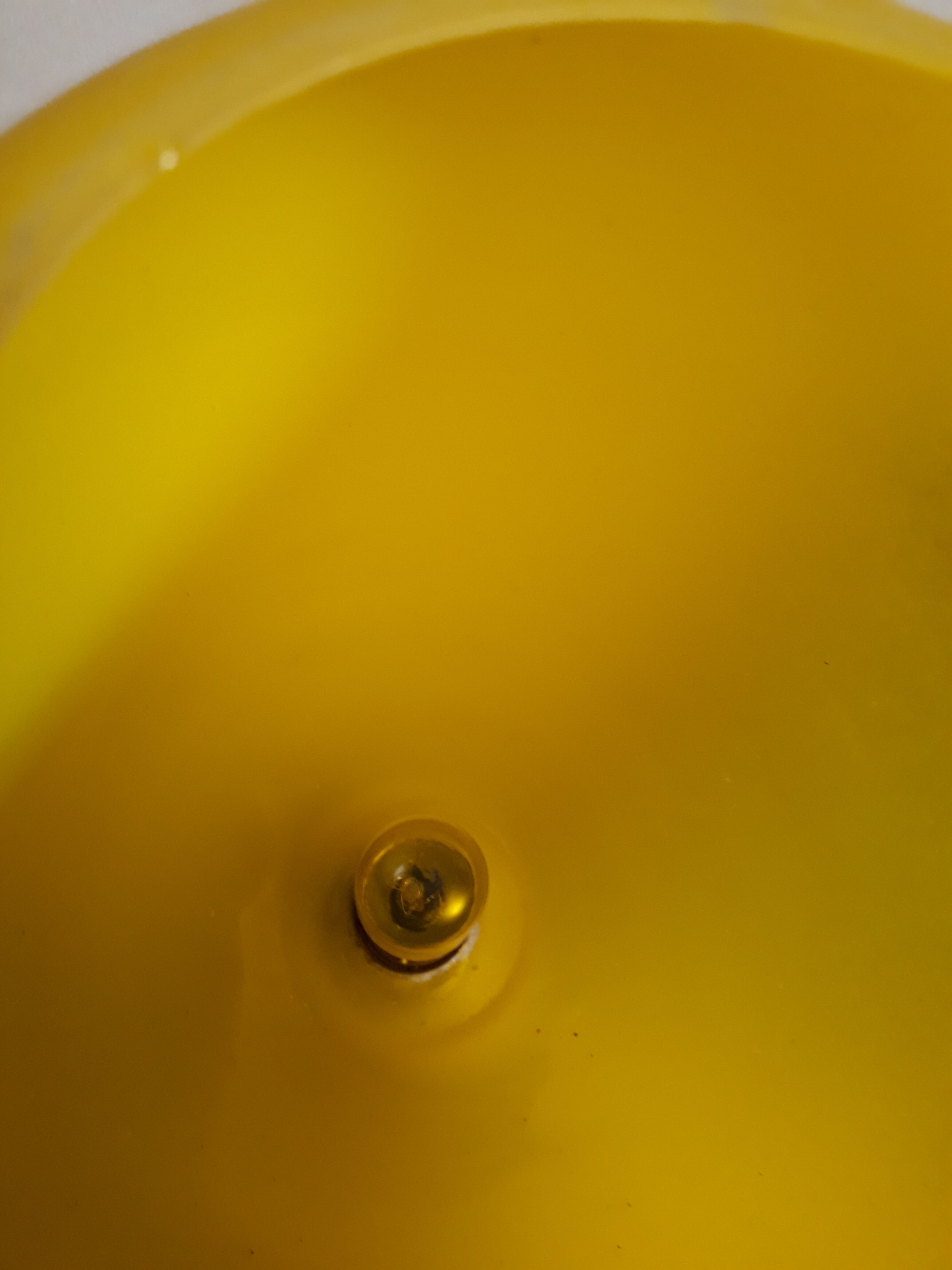 very large lamp bronze lampshade day opaque yellow glass 1940 about ,,57x15