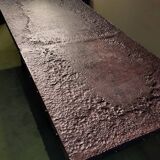 Raw steel dining table