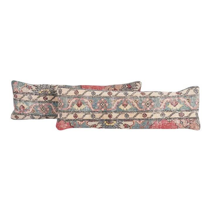 Lot de 2 housses de coussin turque vintage 30x89 cm