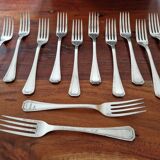 Christofle - Set of 12 Tosca pattern silver-plated table forks