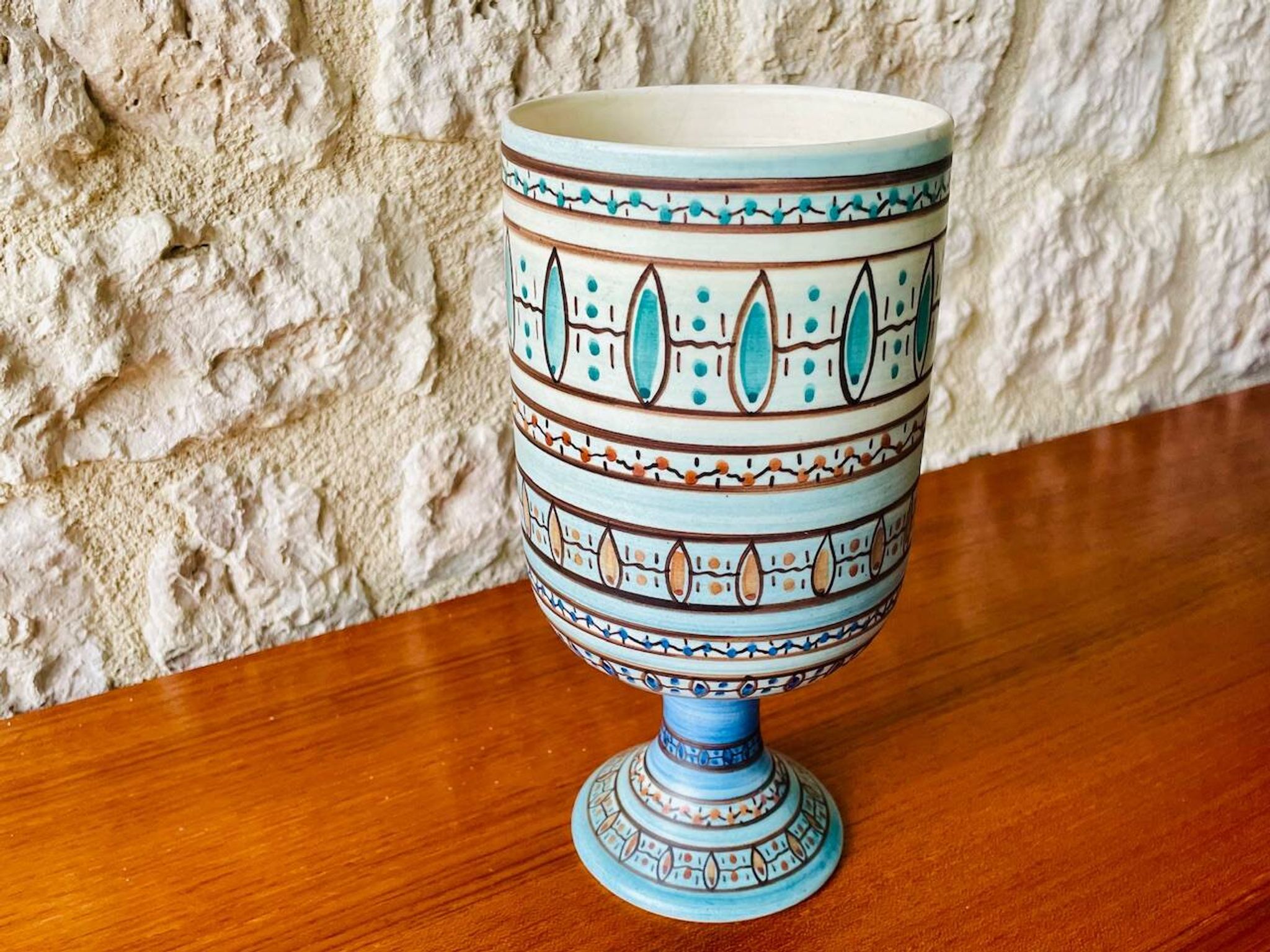 Mid-century ceramic vase by Louis Bacculini, Vallauris, 1950s/60s