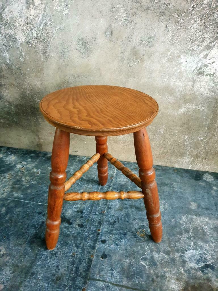 Old oak stool