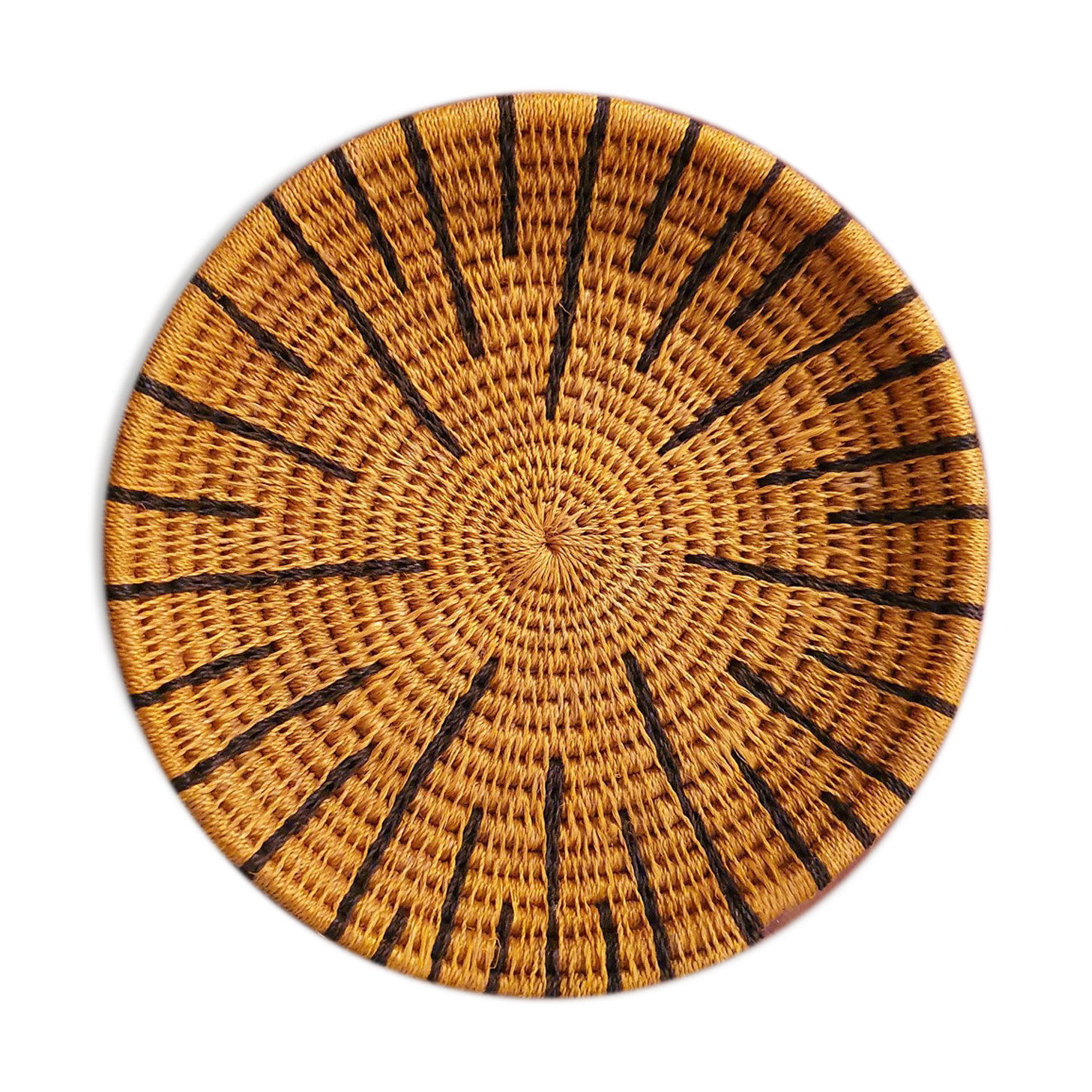 African basket braided, woven basket wall, ethnic and natural, Botswana
