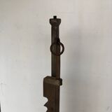 Brutalist wrought iron floor lamp, circa 1960