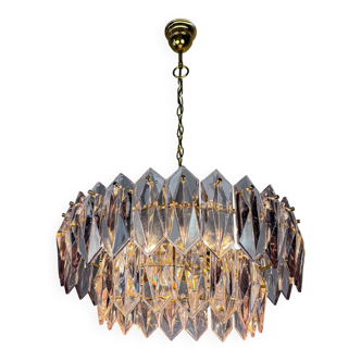 JT Kalmar chandelier, cut glass, 2 levels, Austria, 1970s