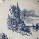 Antique pie dish in Sarreguemines faience.