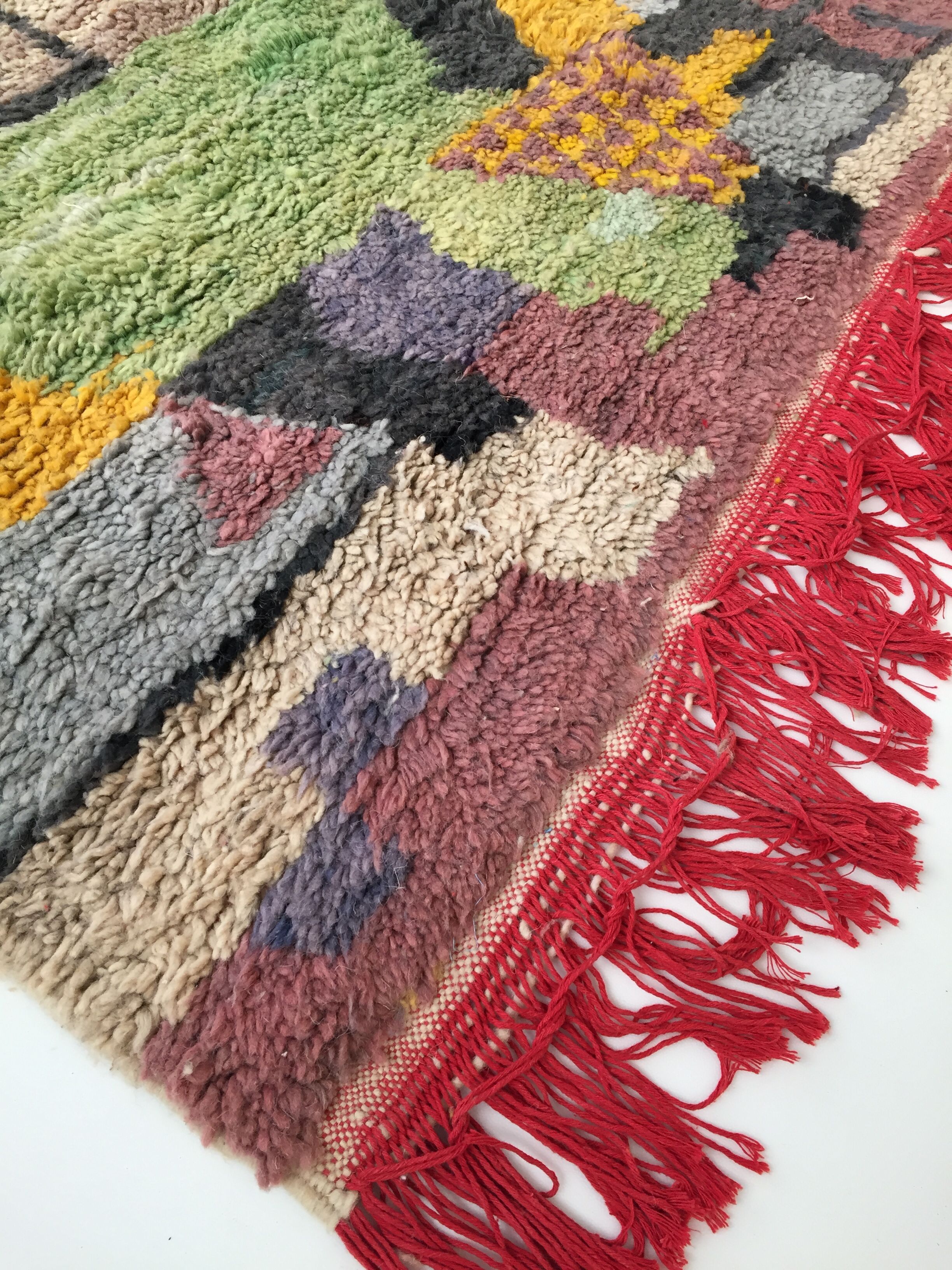 Moroccan Berber carpet Boujaad with colorful patterns 250x152cm