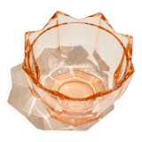 Empty pink glass jar pocket