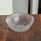 Vintage salad bowl with stylised rose pattern D23 H10