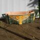 Art Deco polychrome jardinière in ceramic and slip, 1920