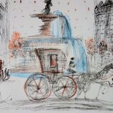 Salvador Dali: New York City, Plaza - Signed Lithograph