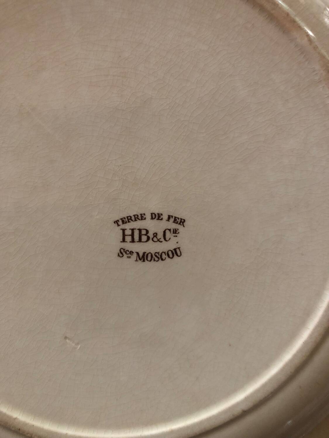 "Moscow" dish, Choisy Le Roi, ironstone