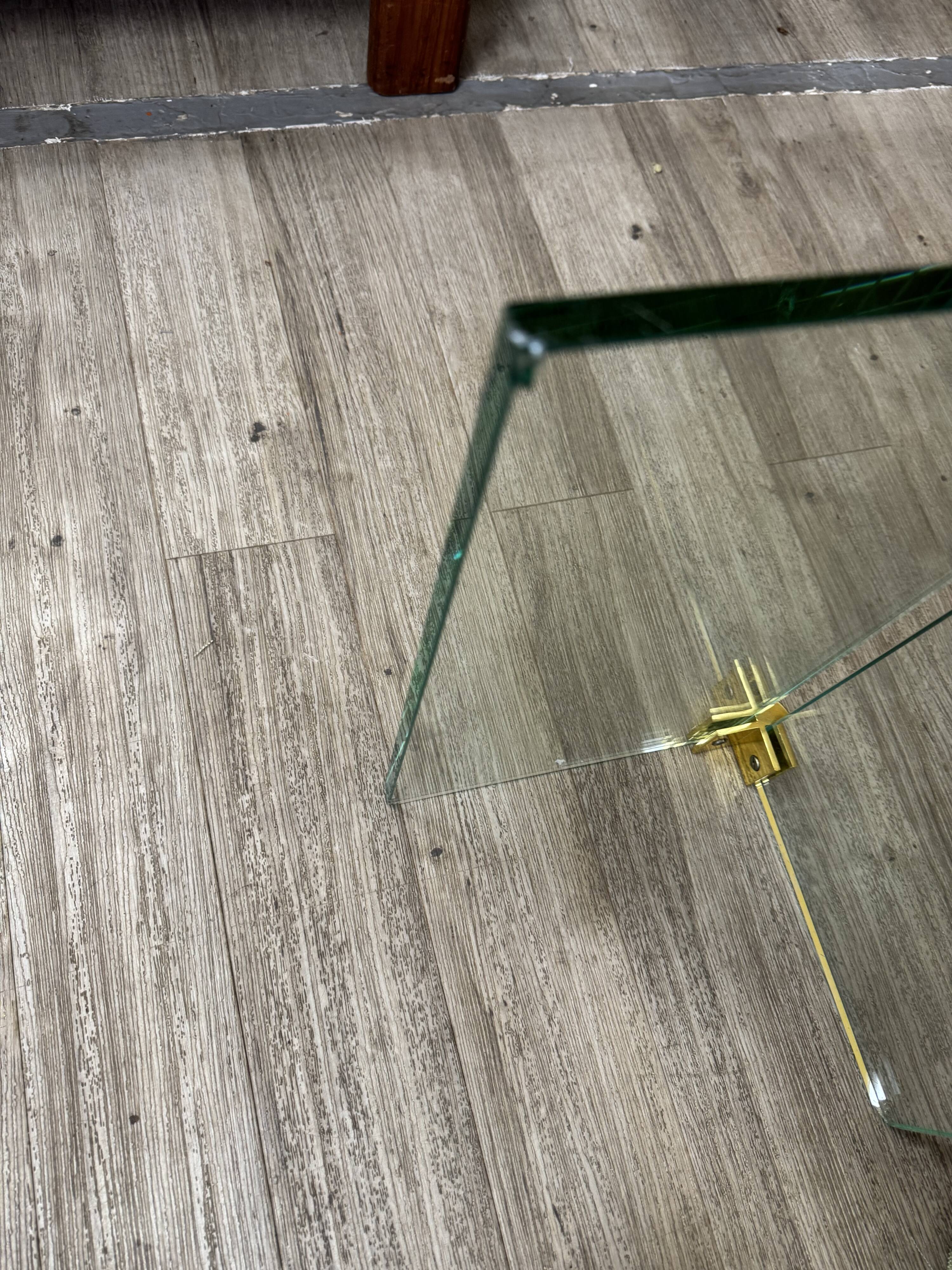 Vintage glass coffee table 70s