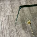 Table basse en verre vintage 70