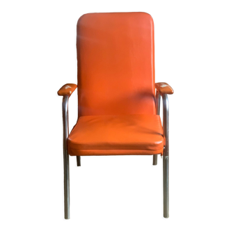 Fauteuil vintage orange