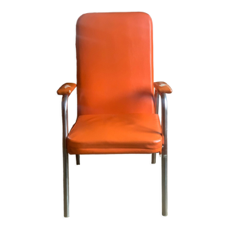 Orange vintage armchair