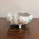 Old Tripod Pocket Bowl Limoges Floral Butterfly Decor Porcelain