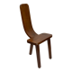 Brutalist low tripod milking stool or side chair Spain ca 1950s