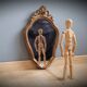Ornate golden mirror 40x24