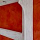 shelf / wall cabinet in wooden sandblasted effect old early twentieth century