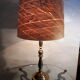 large brass lamp and wood 1970 very elegant 60x35cm