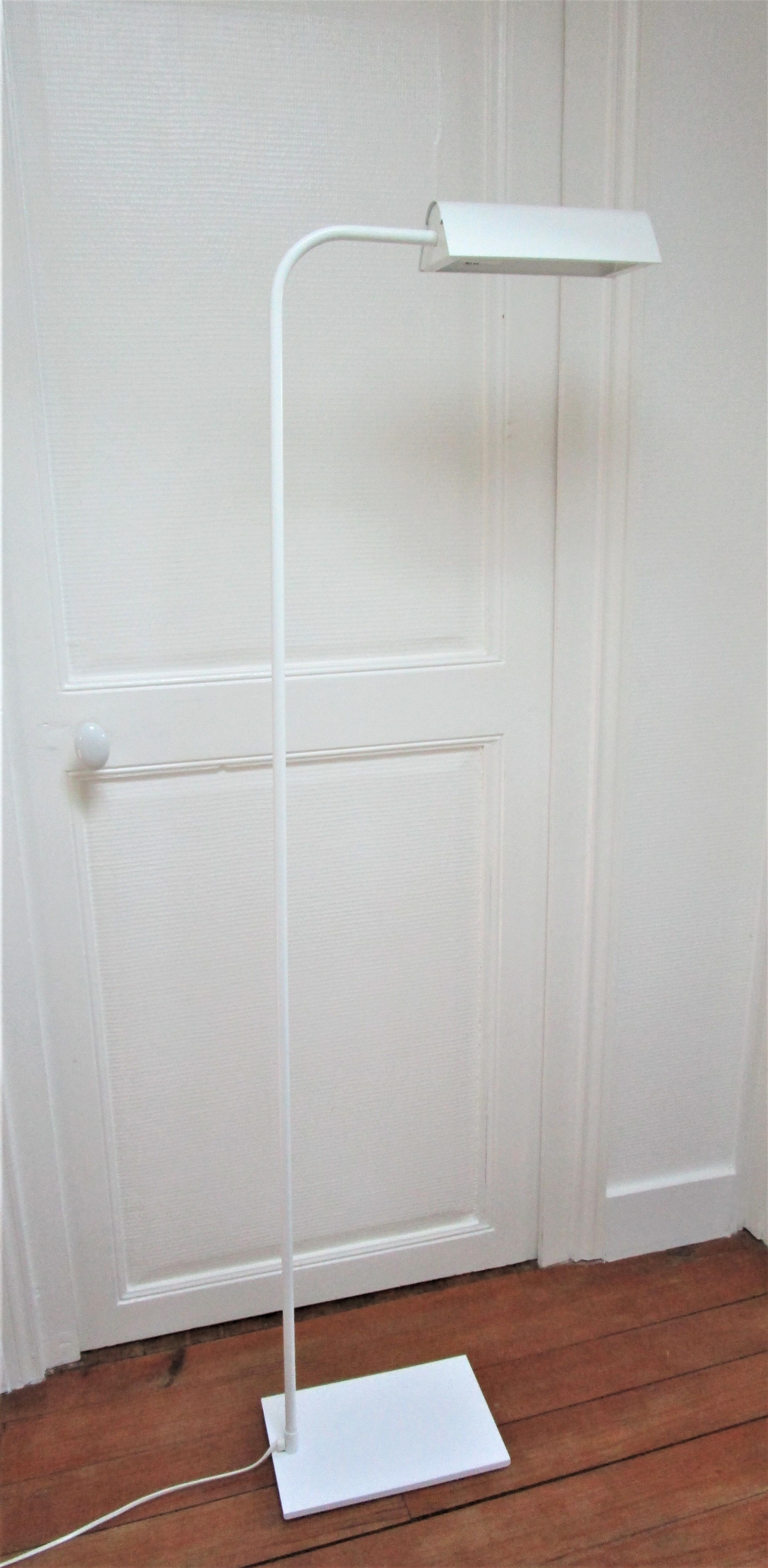 Floor lamp metal white design Aluminor