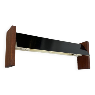 cubic Large 38cm Teak and Metal adjustable wall light element, Germany 1950s