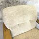 Fauteuil vintage en bois et laine