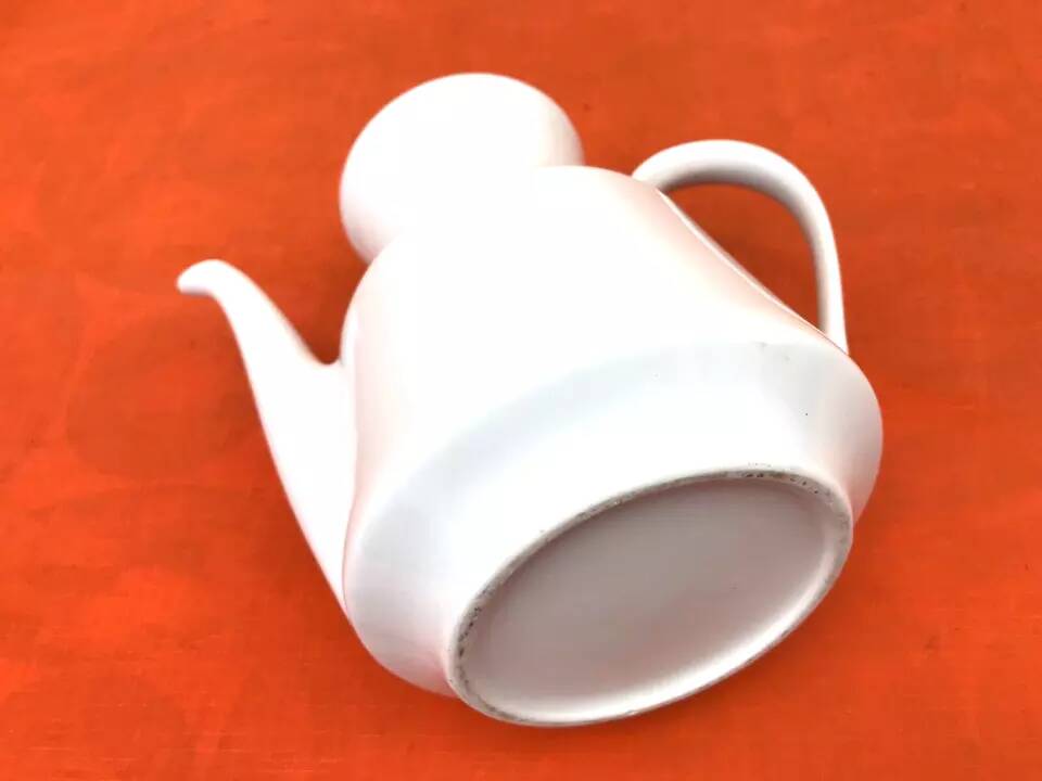 Art deco style coffee pot white porcelain