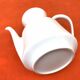 Cafetière de style art déco porcelaine blanche