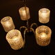 Mid-century glass chandelier,Kamenický Šenov 1970´s.