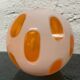 Two-tone opaline ball vase