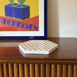 Space age white ceramic plate, Ennio Lucini, Gabbianelli Italy ca. 1970