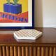 Space age white ceramic plate, Ennio Lucini, Gabbianelli Italy ca. 1970