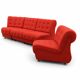 Space Age Modular Curved Sofa In Original Red Fabric, Tatra 1970s