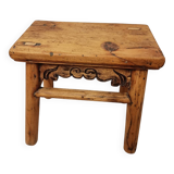 Small rustic old wooden stool