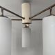 Vintage Italian ceiling light, brass and opaline, 1950