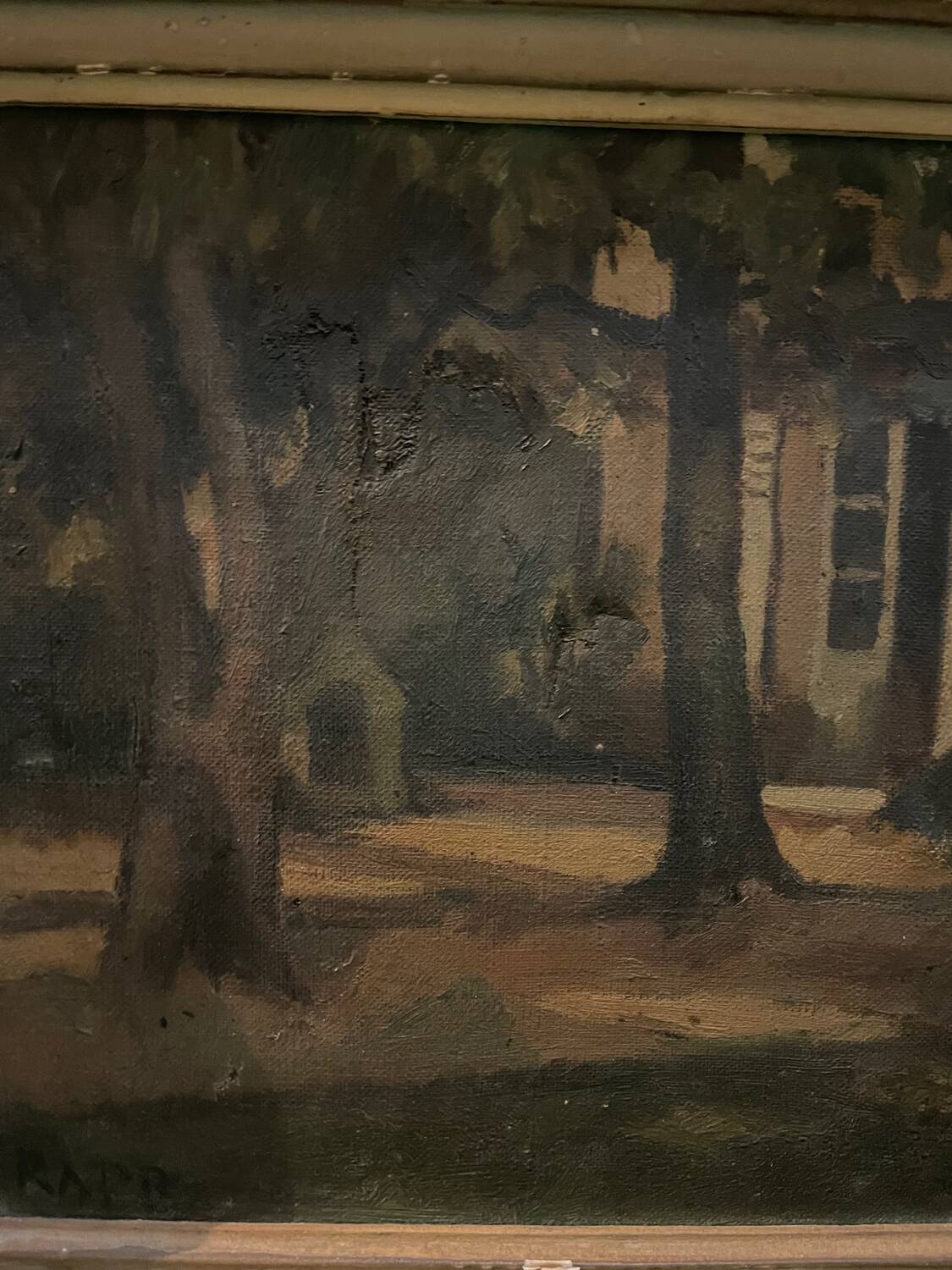 Tableau paysage maison un jour d’été signé Rapp