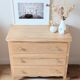 Commode vintage en bois blond, rénovée