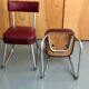 Office chairs in burgundy skaï 50s