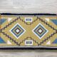 Vintage ocher yellow wool Smyrna carpet / rug