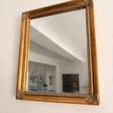 Antique Rectangular Carved Wooden Wall Mirror Louis XV XVI