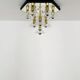1980s Bicolor Glass Flush Chandelier by F. Fabbian
