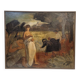 Oil on panel "Roquelaure", Agustín Carrera, Art Deco, early 20th century – Spain