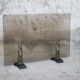 Vintage smoked glass and bronze fire screen by Anton Prinner