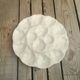 White Gien earthenware oyster dish