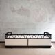 Lacquered wooden daybed with bamboo effect, 1970s