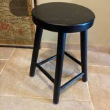 Black wooden stool