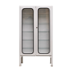 Vintage iron and glass medical cabinet of the 1970s