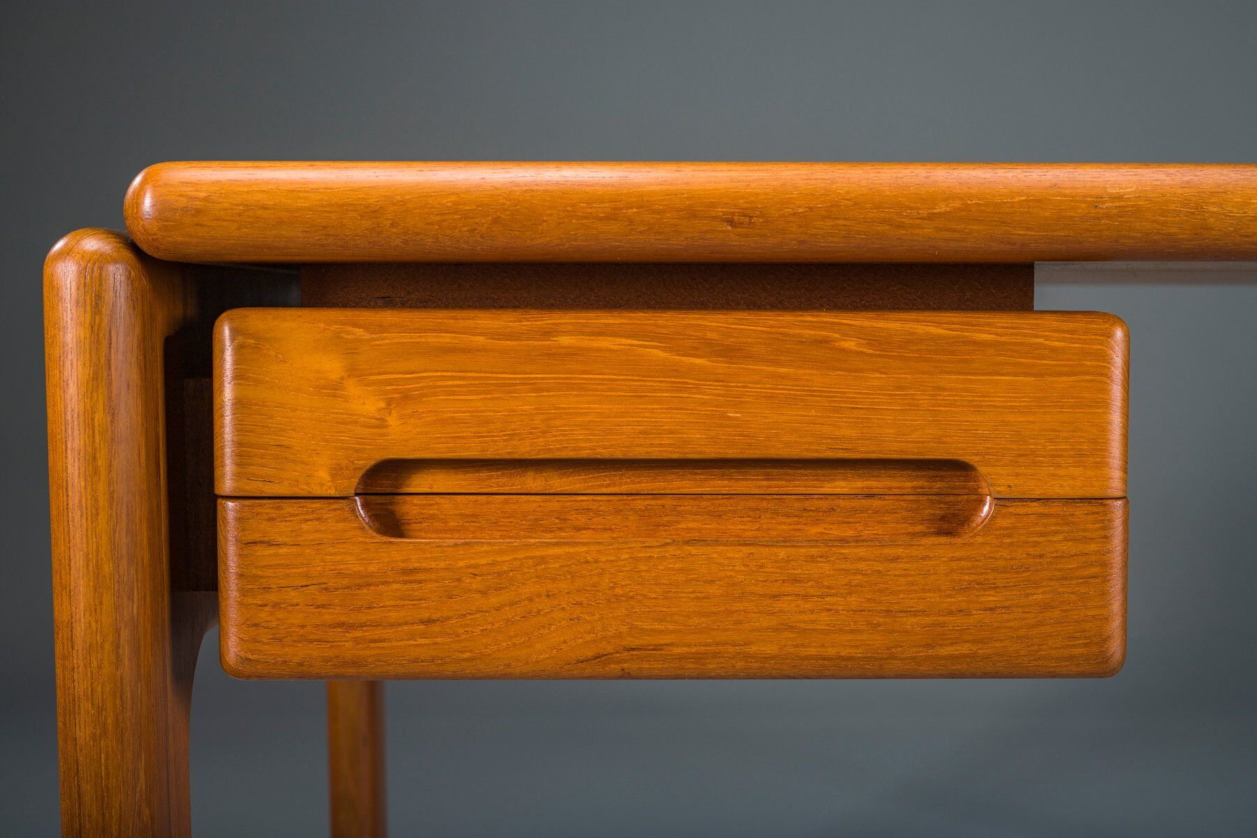 Vintage Danish cabinetmaker desk in teak, 1950s